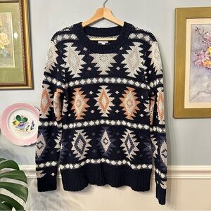 L.L. Bean Southwest Aztec Print Sweater